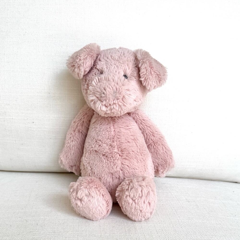 Jellycat Bashful Pig Medium Pink Retired 12” Plush EUC Cottagecore